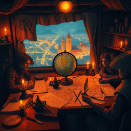 GeoQuest: The Cartographer's War - Text-based game
