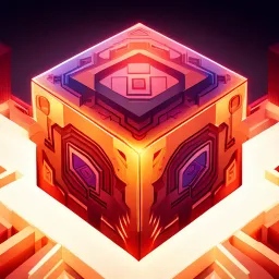 Spinning Glyph Cube