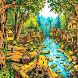 Log Jam: The Great Woodland Debate - Text-based game