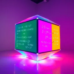 Spinning Geometry Cube - Text-based game