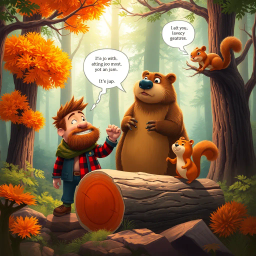 Log Jam Chronicles: Timber Trouble - Text-based game