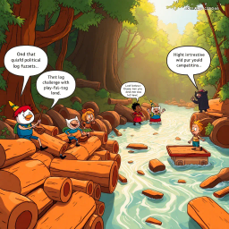 Log Jam: Whose Logs Are These Anyway? - Text-based game