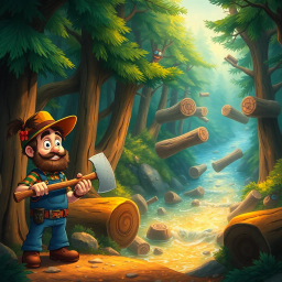 Log Jam: Whose Logs Are These, Anyway? - Text-based game