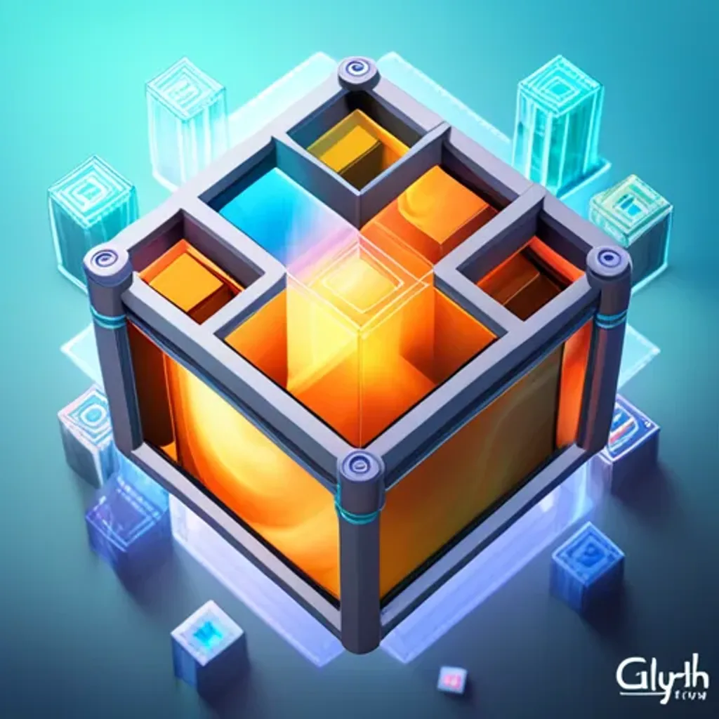 Spinning Glyph Cube