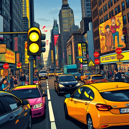 Traffic Tangle: Road Rage Rebellion - Text-based game