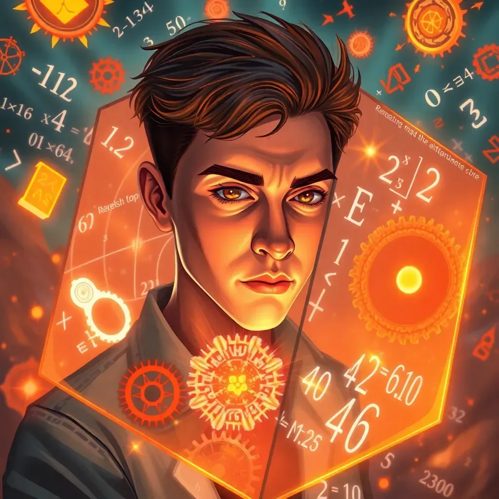 Spinning Glyphs: Math Puzzle