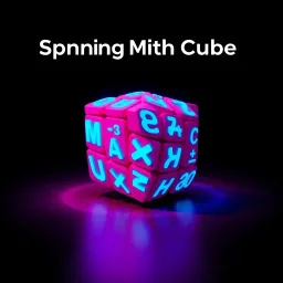 Spinning Math Cube - Text-based game