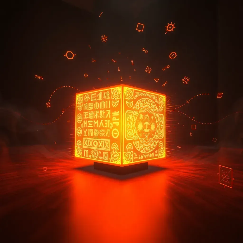 Spinning Glyph Cube