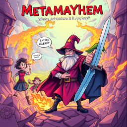 Metamayhem: Whose Adventure Is It Anyway? - Text-based game