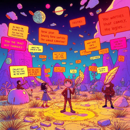 Metamayhem: Whose Adventure is it Anyway? - Text-based game