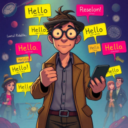 Chrono Chums: Who's Hello Is It Anyway? - Text-based game