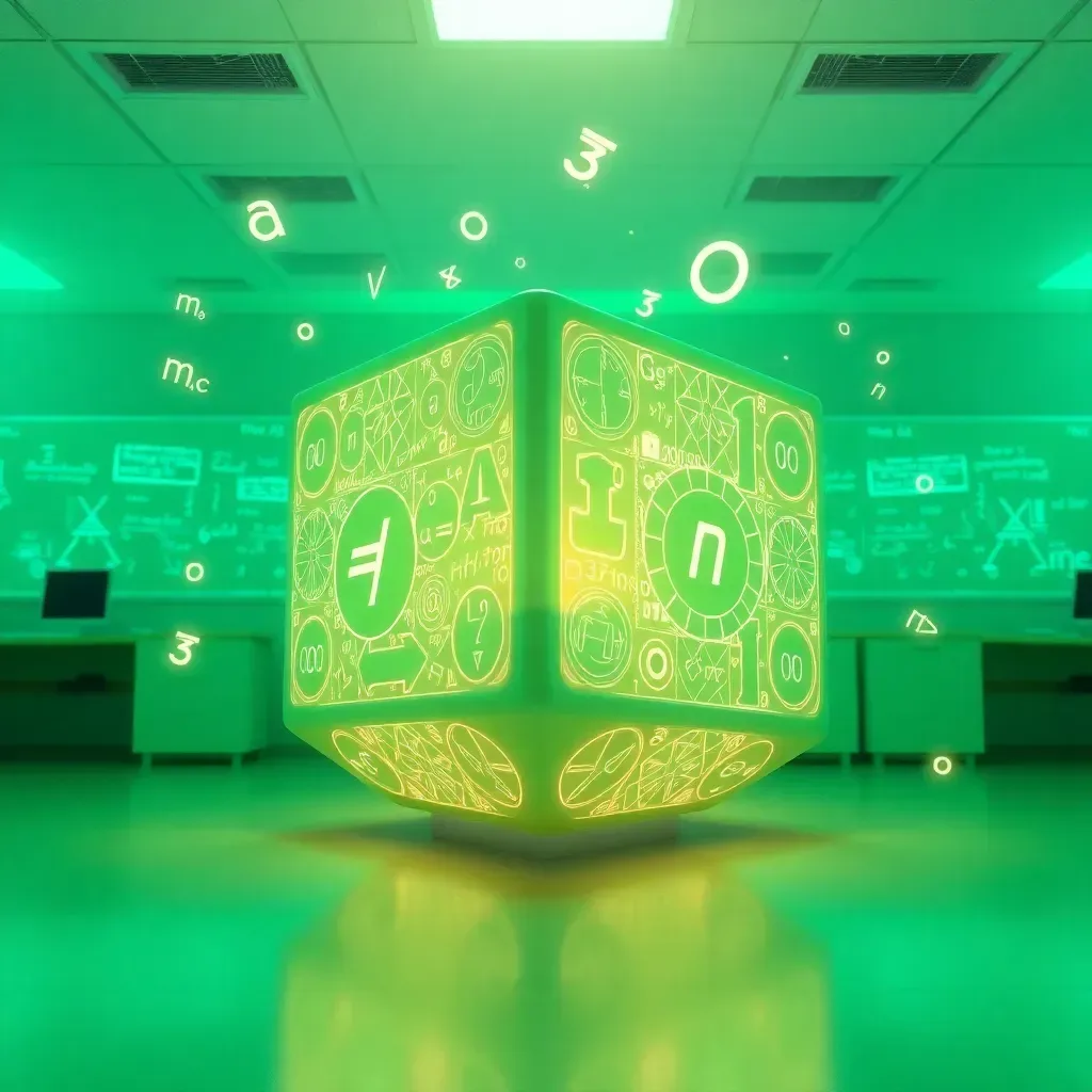 Spinning Math Cube