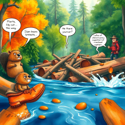 Log Jam: Who's Logs are These Anyway? - Text-based game