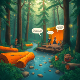 Log Jam: Who's Logs Are These Anyway? - Text-based game