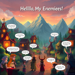 Hello, My Enemies! - Text-based game