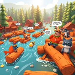 Log Jam! Who's Got the Logs? - Text-based game