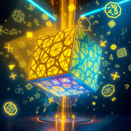 Spinning Cube Math Quest - Text-based game