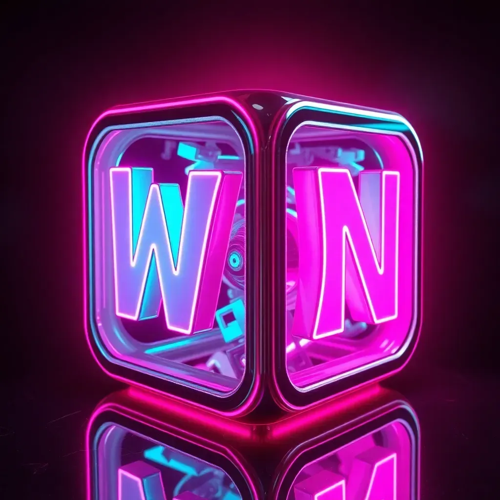 Spinning Glyph Cube