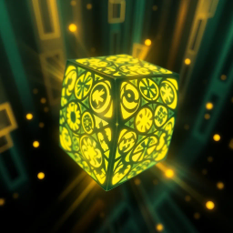 Spinning Glyph Cube - Text-based game