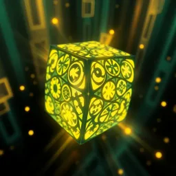 Spinning Glyph Cube - Text-based game