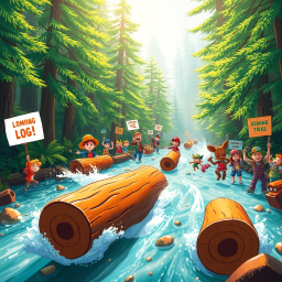 Log Jammin': Whose Logs Are These Anyway? - Text-based game