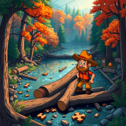 Log Jam: Who’s Logs Are These Anyway? - Text-based game