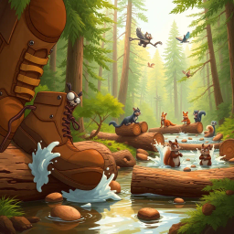Log Jam Showdown - Text-based game