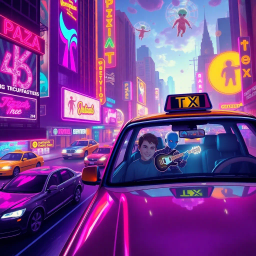 Quantum Cabbie - Text-based game