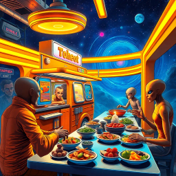 Galactic Diner Showdown - Text-based game