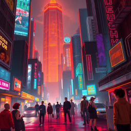Neon Havoc: Corporate Meltdown - Text-based game