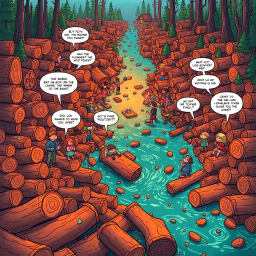 Log Jam: Who's Logs Are These, Anyway? - Text-based game