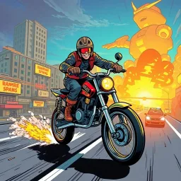 Rampage on Two Wheels - Text-based game