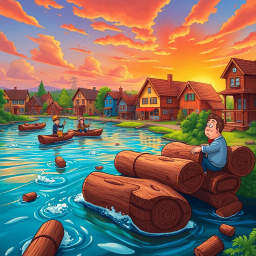 Log Jam: Whose Logs Are These Anyway? - Text-based game