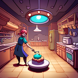 Binary Kitchen Clean-up Quest - Text-based game