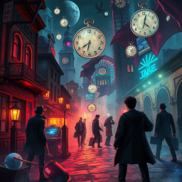 Time travel mystery text games