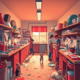 Binary Kitchen: The Clean-Up Chronicles - Text-based game