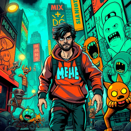 Memeocalypse: Laugh or Die - Text-based game