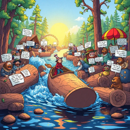 Log Jammed: Who's Logs Are These, Anyway? - Text-based game