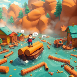 Log Jam: Whose Logs Are These, Anyway? - Text-based game