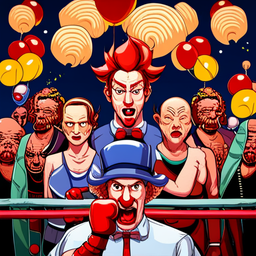 Clown Fistfight - Text-based game