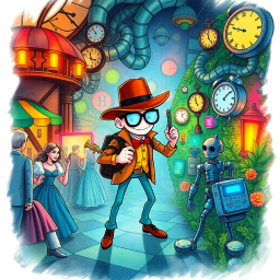 Time travel mystery text games