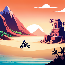 Motorbike Jack and the Desert Island Conspiracy - Text-based game