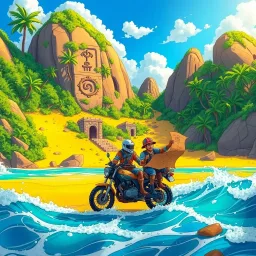 Motorbike Jack and the Desert Island Conspiracy - Text-based game