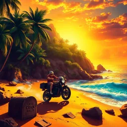 Motorcycle Jack and the Desert Island Mystery - Text-based game