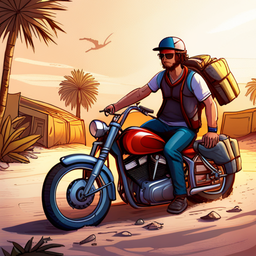 Motorbike Jackson and the Desert Island Enigma - Text-based game