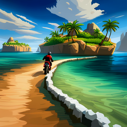 Motorbike Jack's Desert Island Treasure Hunt - Text-based game