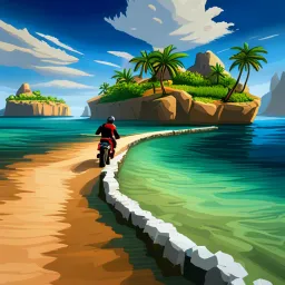 Motorbike Jack's Desert Island Treasure Hunt - Text-based game