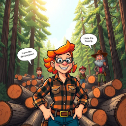 Lumberjack Chronicles: Log Jam Showdown - Text-based game