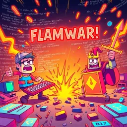 Flamewar: The Vim vs. Emacs Battle - Text-based game
