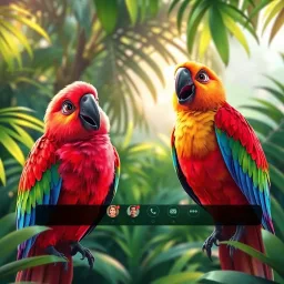 The Parrot Video-Call Network - Text-based game
